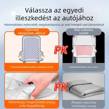 Autófedő borító, anyag: alumínium fólia, félfedő telepítés, univerzális illeszkedés, vastagított minimalist stílus, súly 1,21 kg (Anyag: alumínium fólia; Telepítés: félfedő; Univerzális illeszkedés)