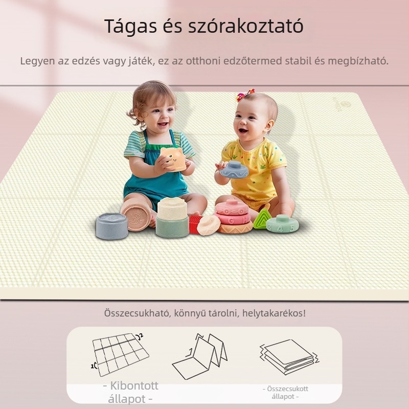 Összecsukható TPE jóga matrac gyerekeknek, 6–10 mm, 750 g, csúszásmentes
