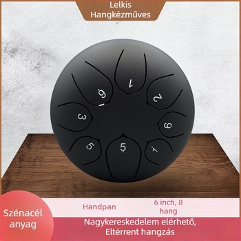 Szénacél nyelvű dob, 8 hangú, modell 6-8-8, gyerekeknek és meditációhoz