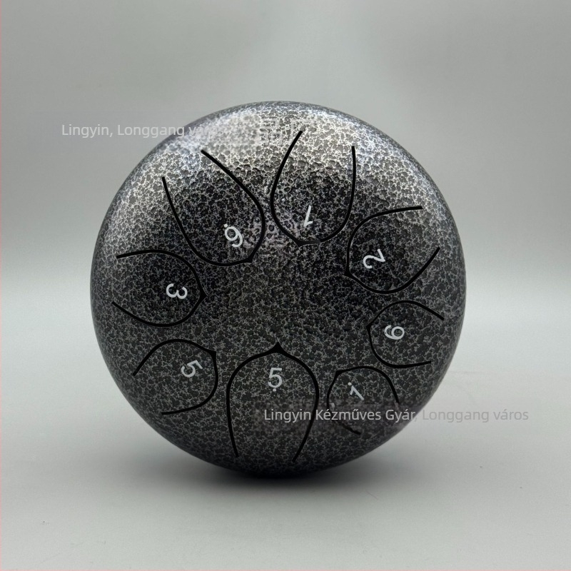 Szénacél nyelvű dob, 8 hangú, modell 6-8-8, gyerekeknek és meditációhoz