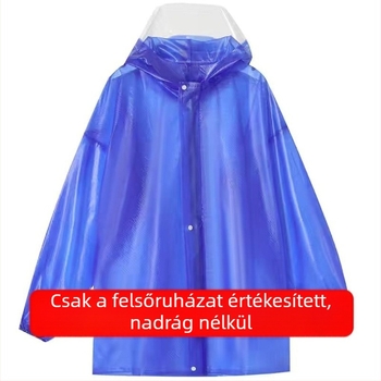 Uniszex PVC esőponcsó, vékony vízálló, egy darabos modell kerékpározáshoz és szabadtéri utazásokhoz