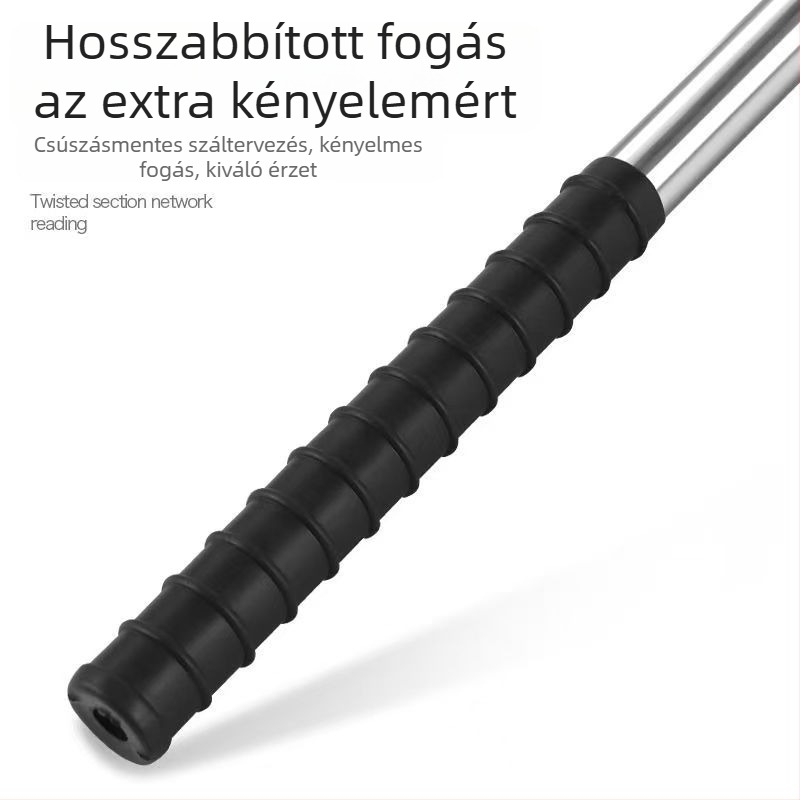 Rozsdamentes acélból készült többtagú összekapcsolható rúd gyümölcs szedéséhez, súly 0,5 kg, nem bővíthető