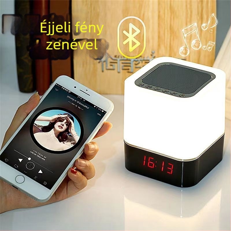 Bluetooth ébresztőóra hangszóróval és LED világítással (Bluetooth 5.0 • 5W • 1000–1200mAh • 100 Hz–20 kHz • 10 m hatótáv)