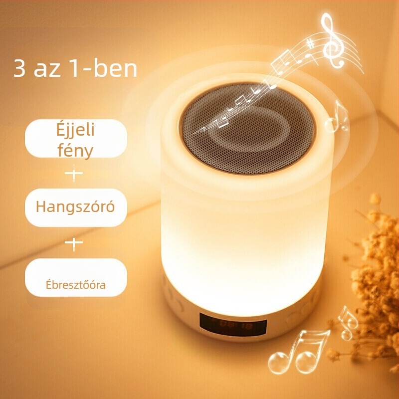Bluetooth ébresztőóra hangszóróval és LED világítással (Bluetooth 5.0 • 5W • 1000–1200mAh • 100 Hz–20 kHz • 10 m hatótáv)