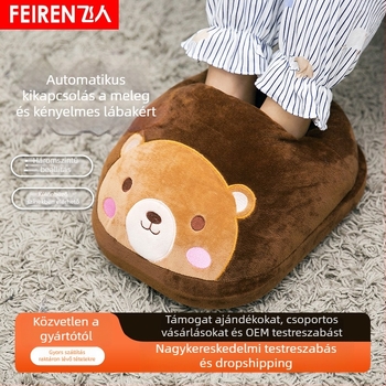 Levehető és mosógépben mosható lábmelegítő, három fokozatú időzítővel, hálózati csatlakozással, 220V, 20W, plüss anyag