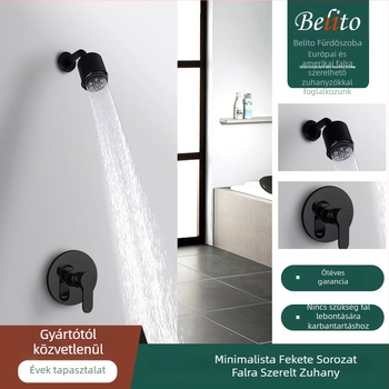 Falba épített Zuhanyrendszer réz testtel, beépített kialakítás, meleg/hideg keverő szelep, víztakarékos fúvóka, modell 001