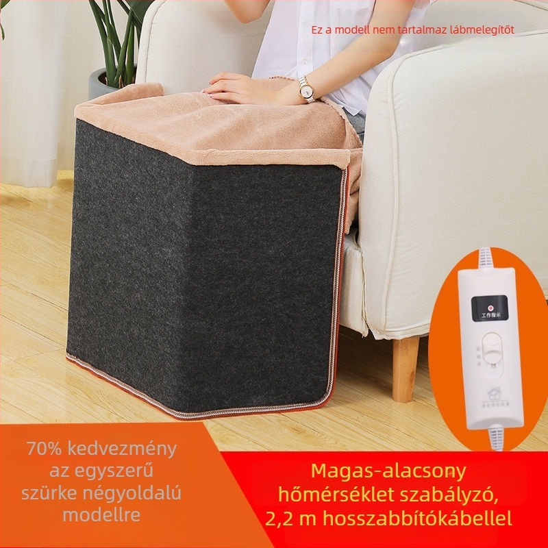 Lábszármelegítő az íróasztal alatt, USB és hálózati fűtés, 200W, távirányító