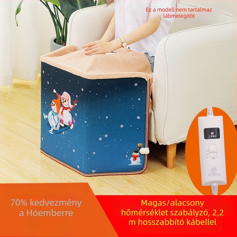 Lábszármelegítő az íróasztal alatt, USB és hálózati fűtés, 200W, távirányító