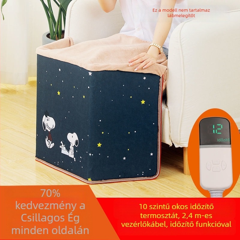 Lábszármelegítő az íróasztal alatt, USB és hálózati fűtés, 200W, távirányító