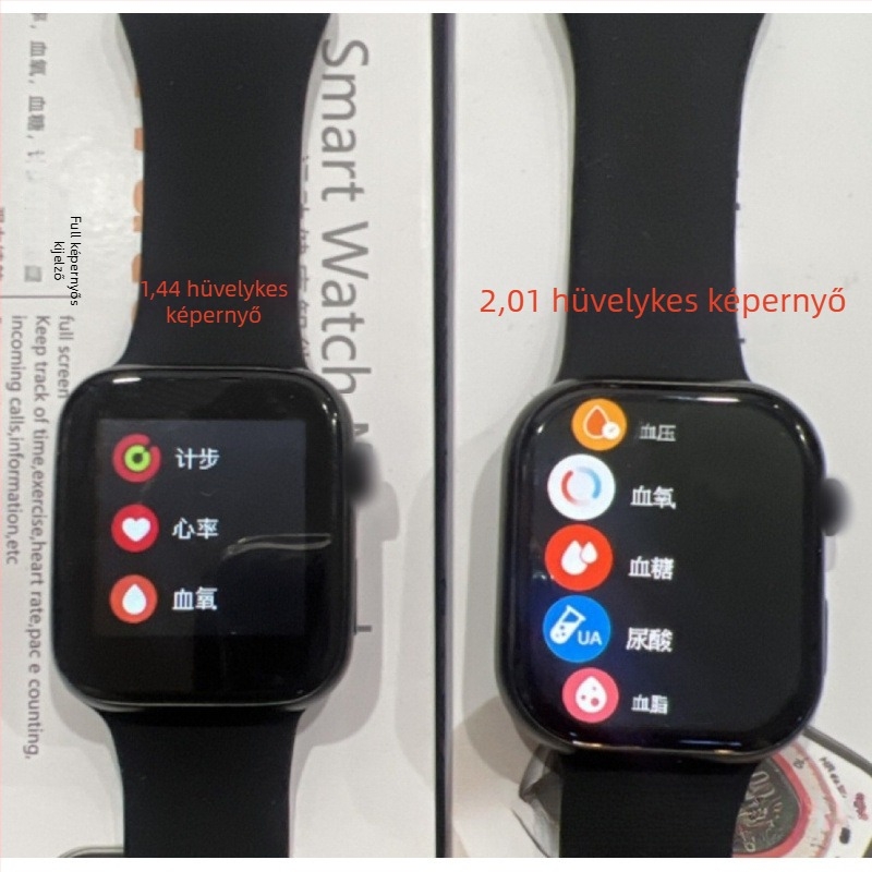 Okosóra: szívritmus-, vérnyomás- és vér oxigén-szint mérés, Bluetooth hívások, alvásfigyelés, iOS kompatibilis