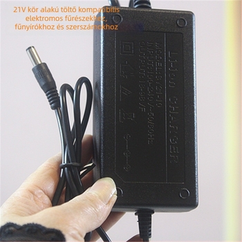 Li-ion akkumulátor töltő elektromos szerszámokhoz | kompatibil 21V/12.6V/16V/18V akkukhoz | DC 21V 2A kimenet | CCC tanúsítvány
