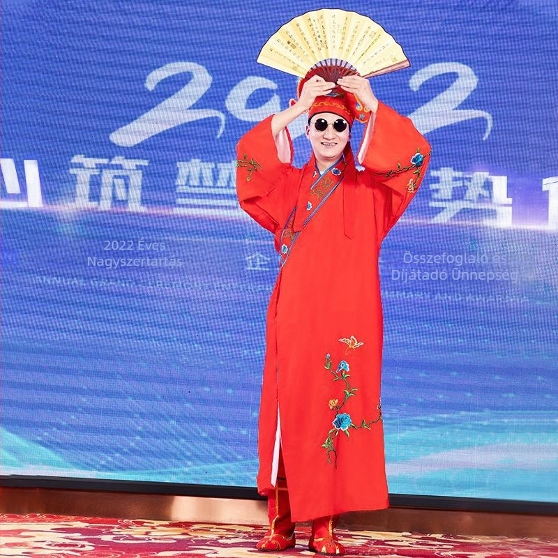 Tang Bohu Scholar Drámai Jelmez – Jiangnan Four Talents, Unisex, Poliészter
