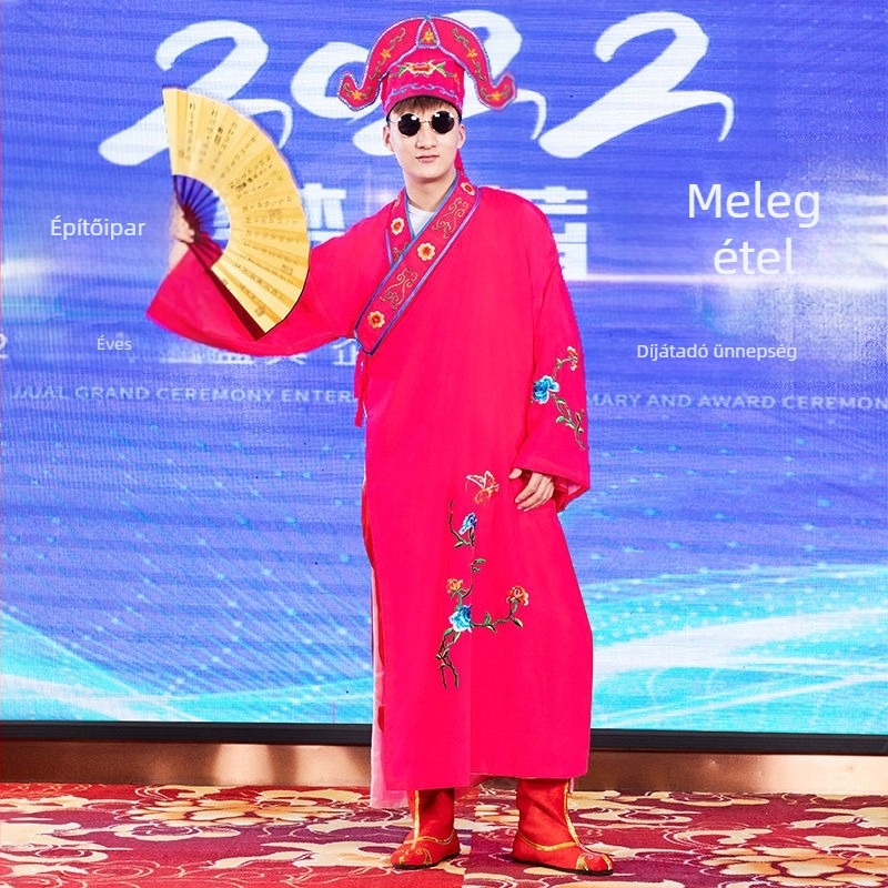 Tang Bohu Scholar Drámai Jelmez – Jiangnan Four Talents, Unisex, Poliészter