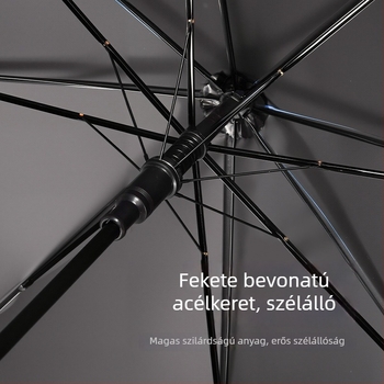 Gyerekeknek készült automatikus nyitású esernyő, keret 8 vas bordával, vinil bevonatú kupola, 190T anyag, hosszú nyél, logó nyomtatás és testreszabás