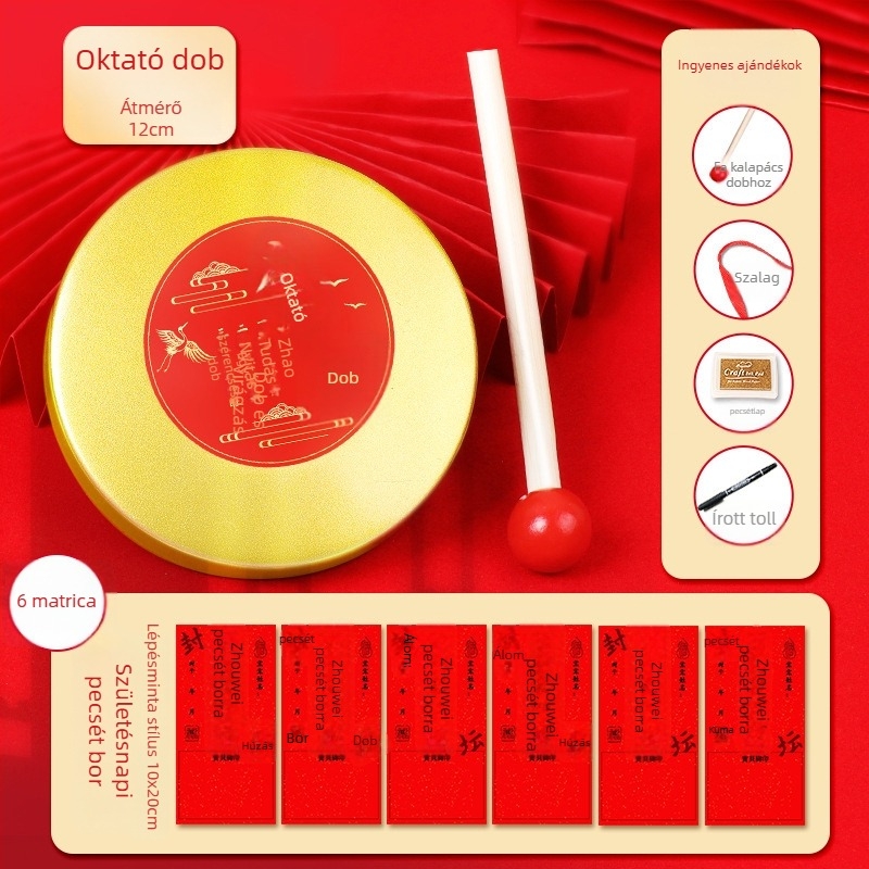 Gyermekek első születésnapjára szánt gong, modell Qzl01, gyerekeknek, engedélyezett magánmárka