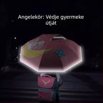 Gyerekeknek szóló esernyő 8 bordás váz, alumínium cső, fa nyél, kézi nyitás