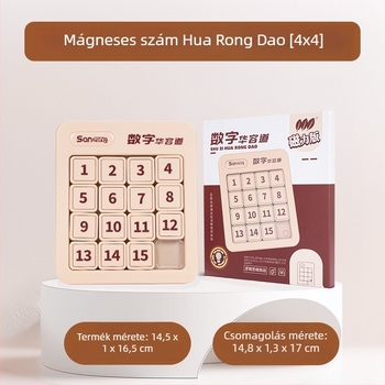 Mágneses Huarongdao csúszópuzzle – Három Királyság téma, oktató logikai gondolkodás játék, 15–35 éveseknek