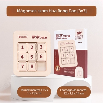 Mágneses Huarongdao csúszópuzzle – Három Királyság téma, oktató logikai gondolkodás játék, 15–35 éveseknek