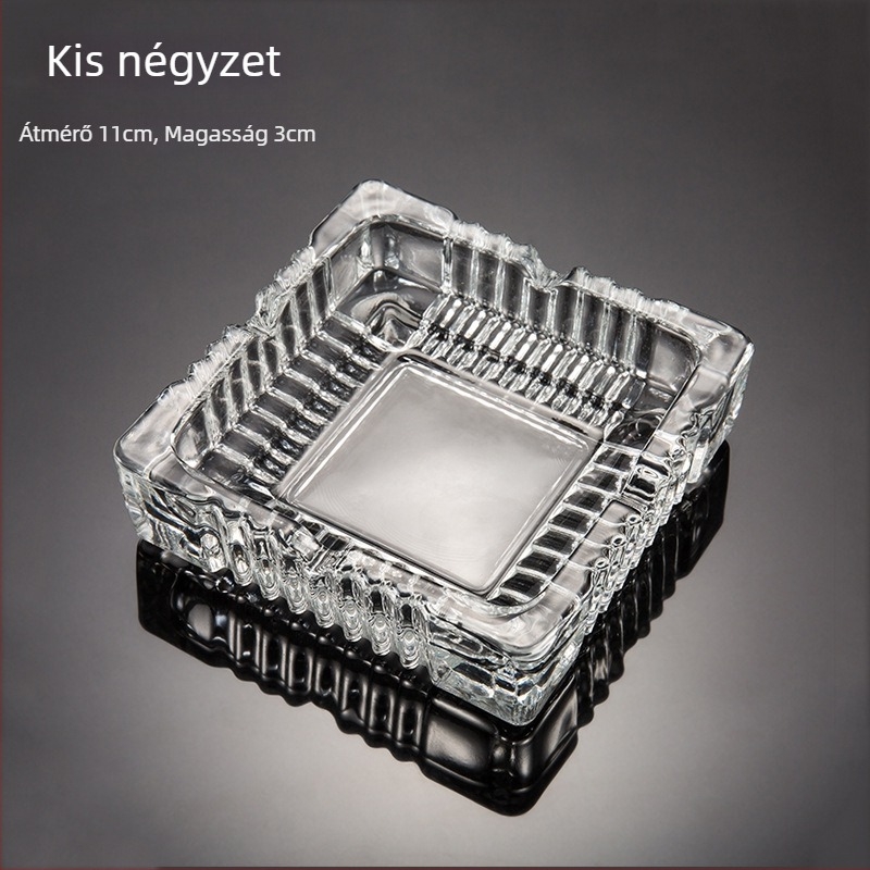 Üvegből készült hamutál Extra Large – Lan xiang, Yiwu eredetű, egyszerű stílus, 200 darabos doboz