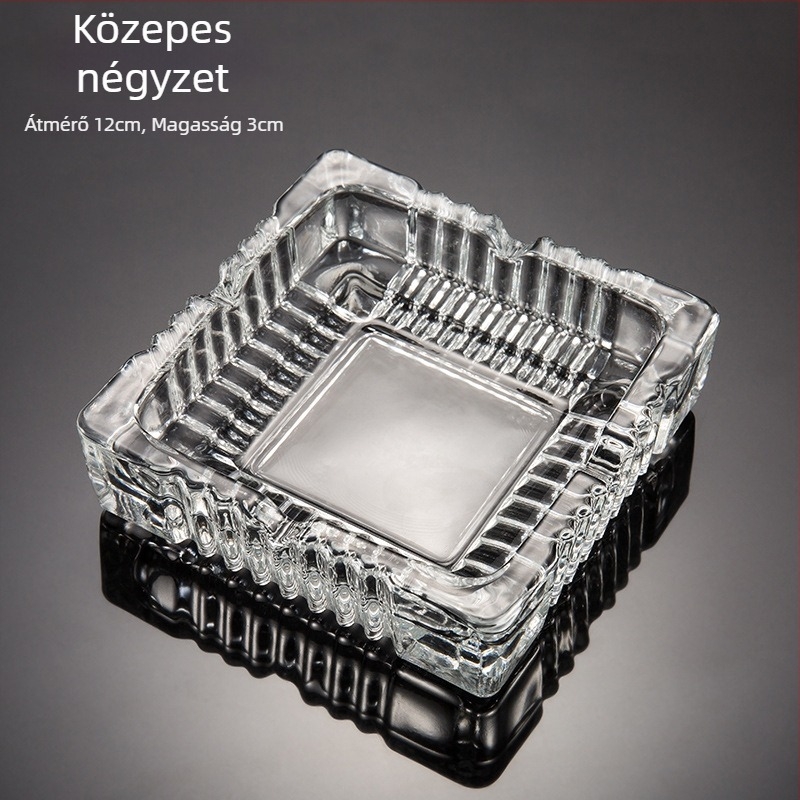 Üvegből készült hamutál Extra Large – Lan xiang, Yiwu eredetű, egyszerű stílus, 200 darabos doboz