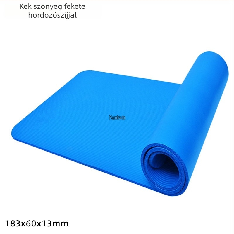 13 mm-es NBR jógamatrac – vastag edzés alátámasztó matrac otthoni használatra, kezdőknek, babáknak és gyerekeknek, méretek 173 x 61 cm