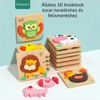 Fa 3D puzzle gyerekeknek, kód YLG-98, vákuumformázott csomagolás, 4–6 éveseknek.