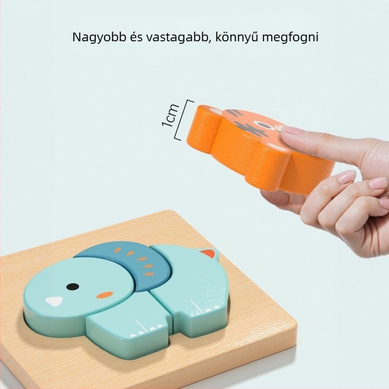 Fa 3D puzzle gyerekeknek, kód YLG-98, vákuumformázott csomagolás, 4–6 éveseknek.