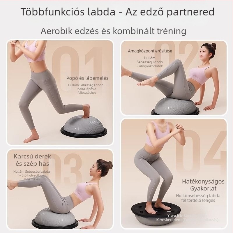 ABS anyagú jóga labda, félgömb alakú egyensúlyi labda a core edzéshez és pilateshez