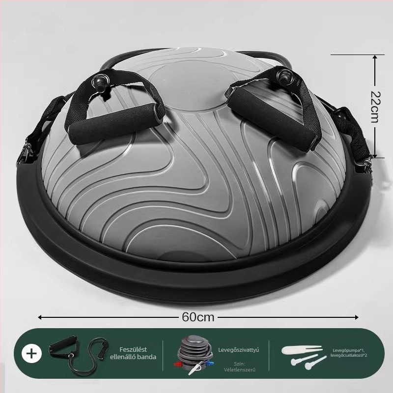 ABS anyagú jóga labda, félgömb alakú egyensúlyi labda a core edzéshez és pilateshez