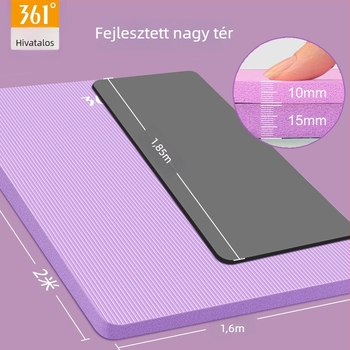 NBR jóga matrac, 10–15 mm vastagság, egyszínű felület