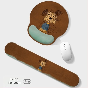Gumi csuklóegérpad, kis méret, csuklópánttal, nyomtatott felület, OEM személyre szabás, japán minimalista stílus