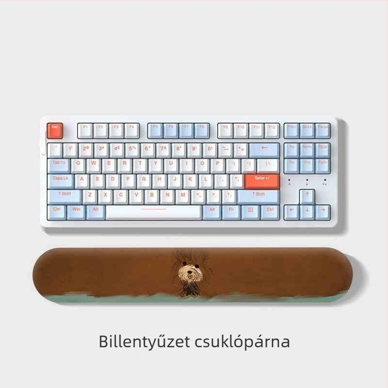 Gumi csuklóegérpad, kis méret, csuklópánttal, nyomtatott felület, OEM személyre szabás, japán minimalista stílus