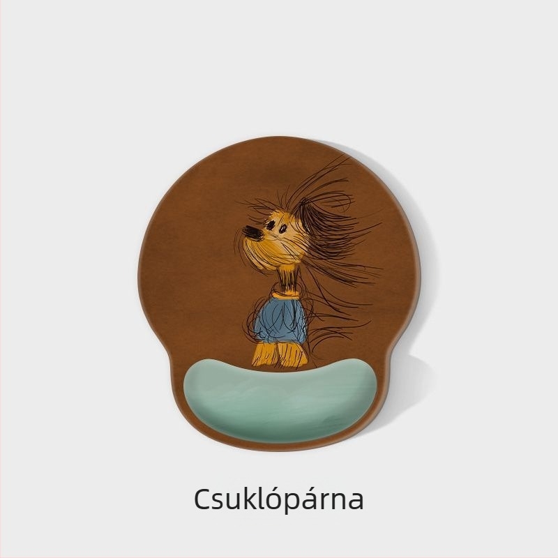 Gumi csuklóegérpad, kis méret, csuklópánttal, nyomtatott felület, OEM személyre szabás, japán minimalista stílus