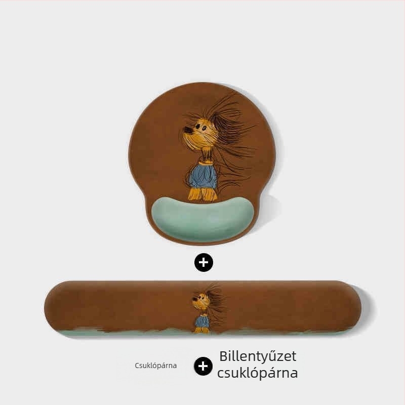 Gumi csuklóegérpad, kis méret, csuklópánttal, nyomtatott felület, OEM személyre szabás, japán minimalista stílus