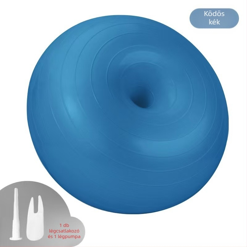 Jóga labda PVC, donut alakú, vastag falú, 900 g, edzéshez és szülés utáni stabilitáshoz