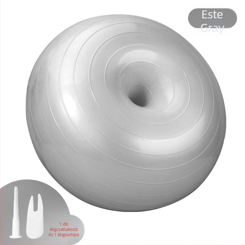 Jóga labda PVC, donut alakú, vastag falú, 900 g, edzéshez és szülés utáni stabilitáshoz