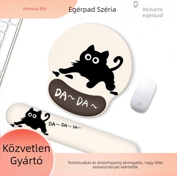 Egércsukló alátét – gumi, kis méretű, egyoldalas, csuklóöv, hőtranszferes nyomtatás