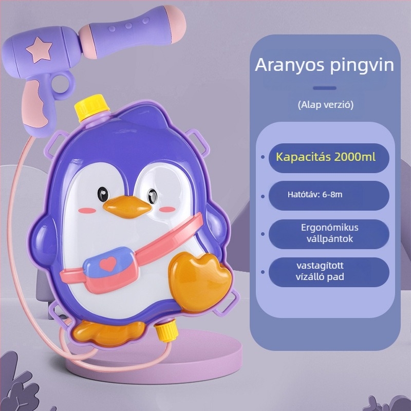 Gyerekeknek szánt vízpisztoly – ABS anyag, 4–6 éveseknek megfelelő, vízijáték, csomagolás: Opp zacskó