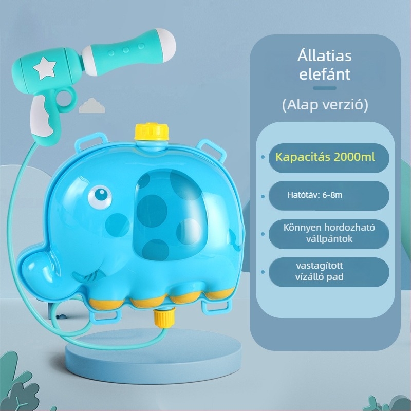 Gyerekeknek szánt vízpisztoly – ABS anyag, 4–6 éveseknek megfelelő, vízijáték, csomagolás: Opp zacskó