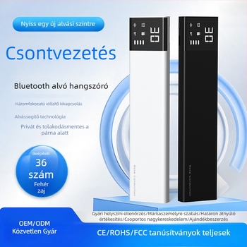 Csontvezetéses Bluetooth alvó hangszóró, fehér zaj, hordozható az ágy mellé