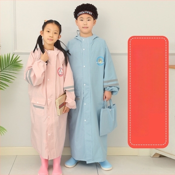 Gyermekeknek készült kollégiumi stílusú esőkabát poncsó, iskolatáskával, nagy karimával, Chun yafang anyag, TPU ragasztó réteg, újrahasználható, 400 g
