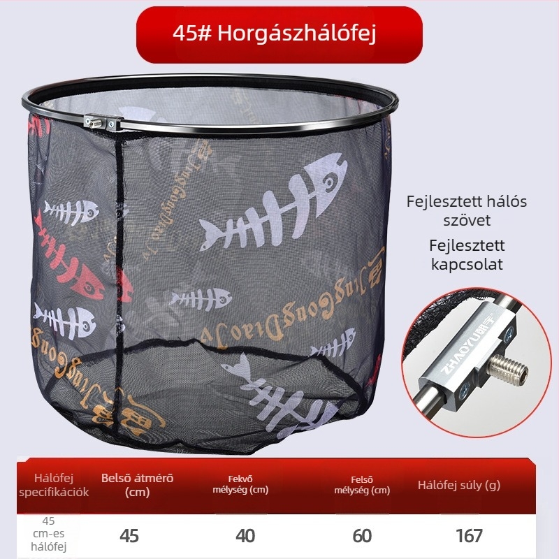 Chaoyu alumíniumötvözet anti-horgos fej horog elleni hálóhoz, ultrakönnyű, mélyített dizájn