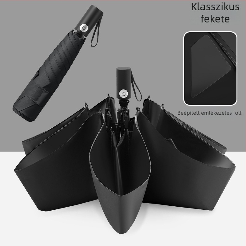 Ultra könnyű esernyő automatikus nyitás-zárás, 6 borda, vinyl vászon, UV-védelem UPF50+