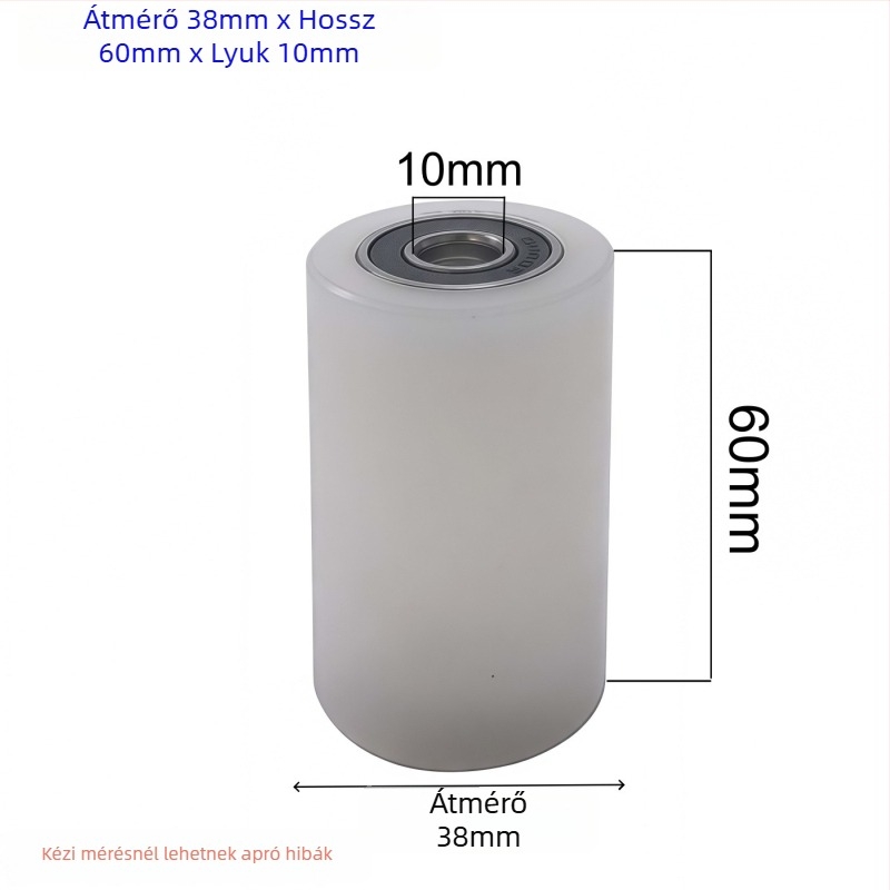 Kéttengelyes nylons kerék vezető csiptetővel – kopásálló egyetlen kerék, méretek 40x100, furat 10 mm