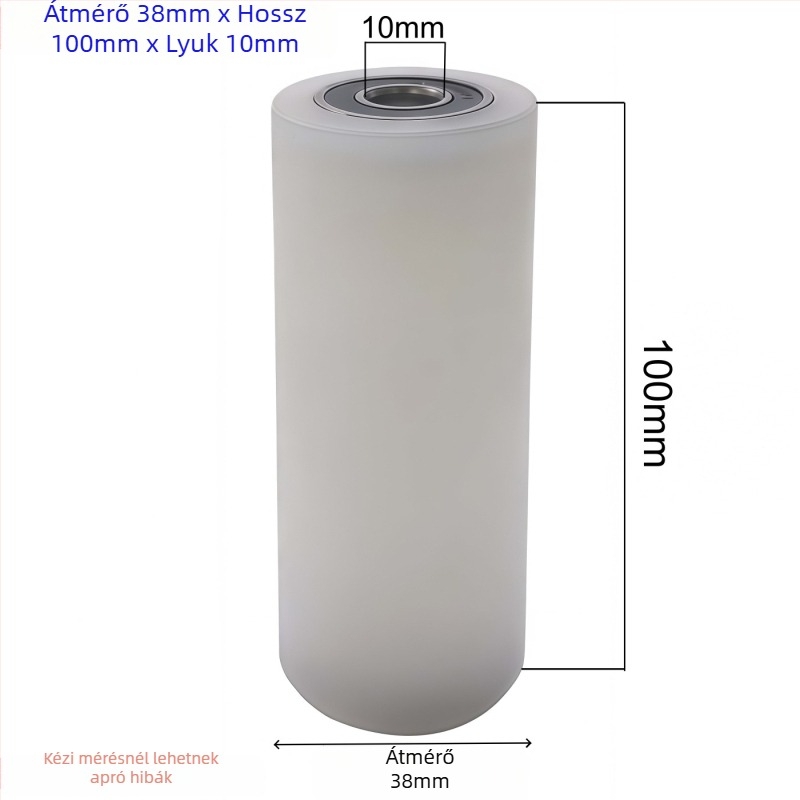 Kéttengelyes nylons kerék vezető csiptetővel – kopásálló egyetlen kerék, méretek 40x100, furat 10 mm