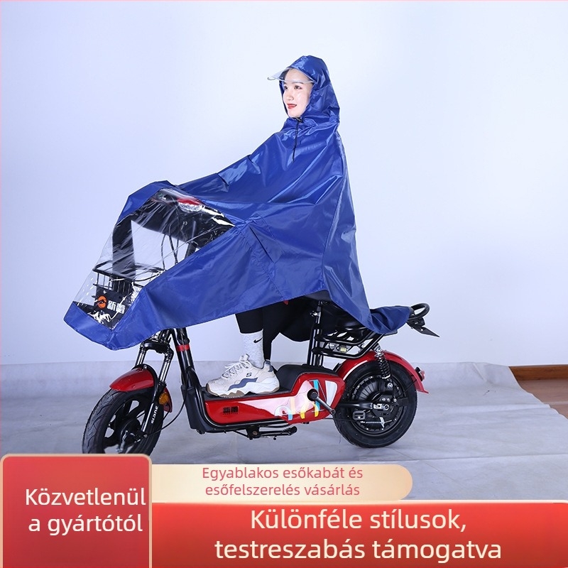 Egy darabos kerékpáros poncsó esőkabát, Oxford anyagból, PVC vízálló réteg, felnőtt, egy személy, Yuhang márka