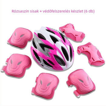 Görkorcsolya védőfelszerelés készlet – sisak, tenyérvédők, könyökvédők és térdvédők, habos párnázással