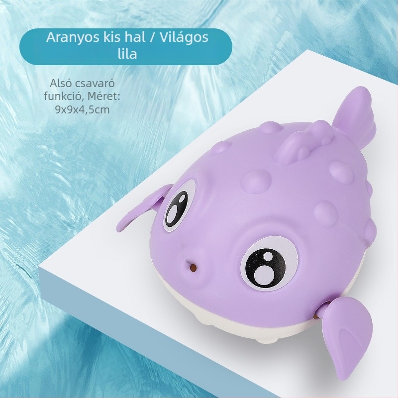 Fürdőjáték készlet gyermekeknek: rajzfilmszereplő zsiráf és kacsa a vízben, forgó vízkanállal – Anyag: műanyag, 3–6 éveseknek, zárt csomagolás, logó testreszabás