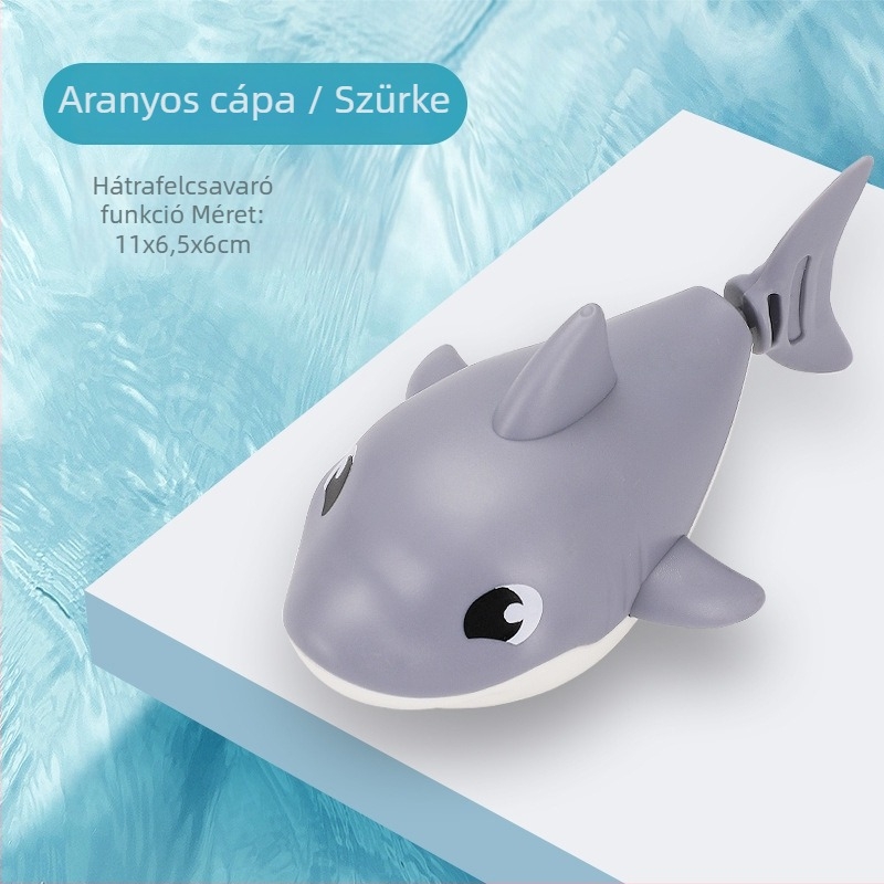 Fürdőjáték készlet gyermekeknek: rajzfilmszereplő zsiráf és kacsa a vízben, forgó vízkanállal – Anyag: műanyag, 3–6 éveseknek, zárt csomagolás, logó testreszabás