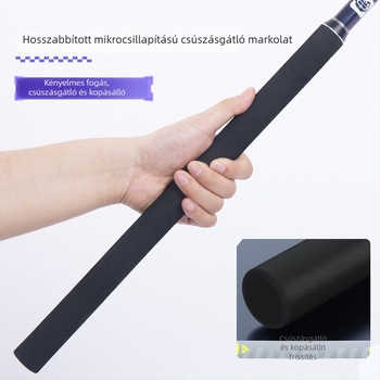 Szénszálas teleszkópos hálóbot nagy halakhoz, hálózsákkal